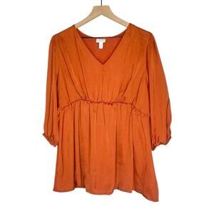 Isabel Maternity Top Empire Waist Burnt Orange size XXL